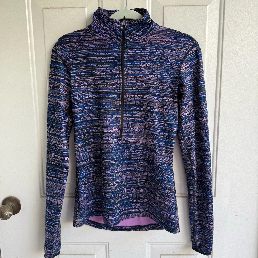 Nike Women`s Pro Warm Half Zip‎ Running Pull Over Purple Sz S